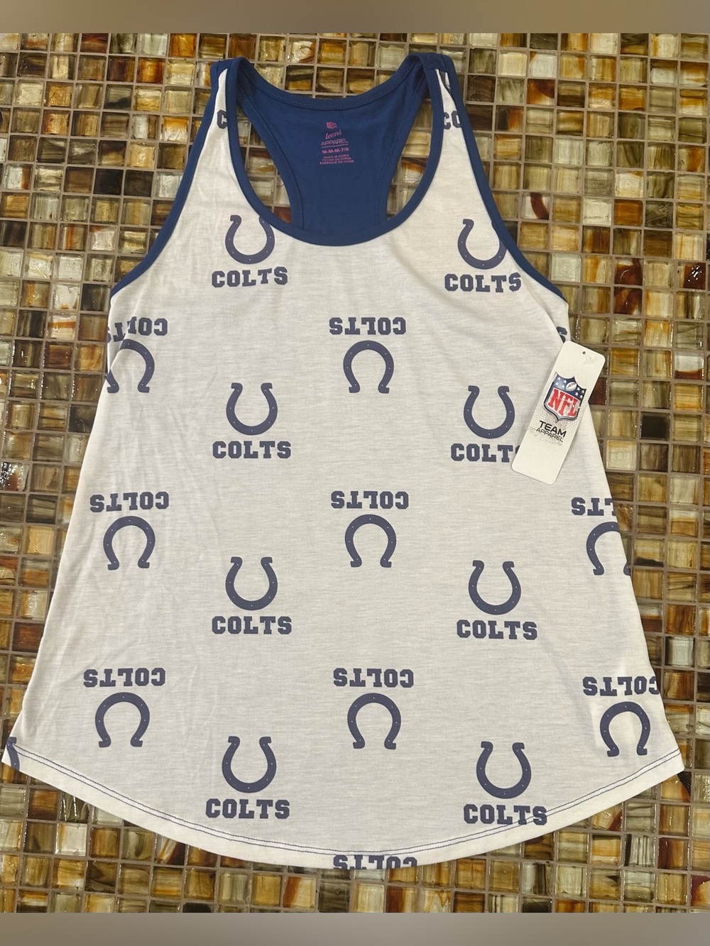 NWT Indianapolis Colts Women’s Racerback Tank Top~Medium*~NFL Team Apparel~$25